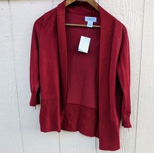 NWT Carmen Marc Valvo Madeline Garnet Cardigan